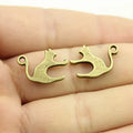 19x14mm 1.1g Multicolor Zinc Alloy Cat Charm Pendant for DIY Necklace Bracelet Jewelry Making