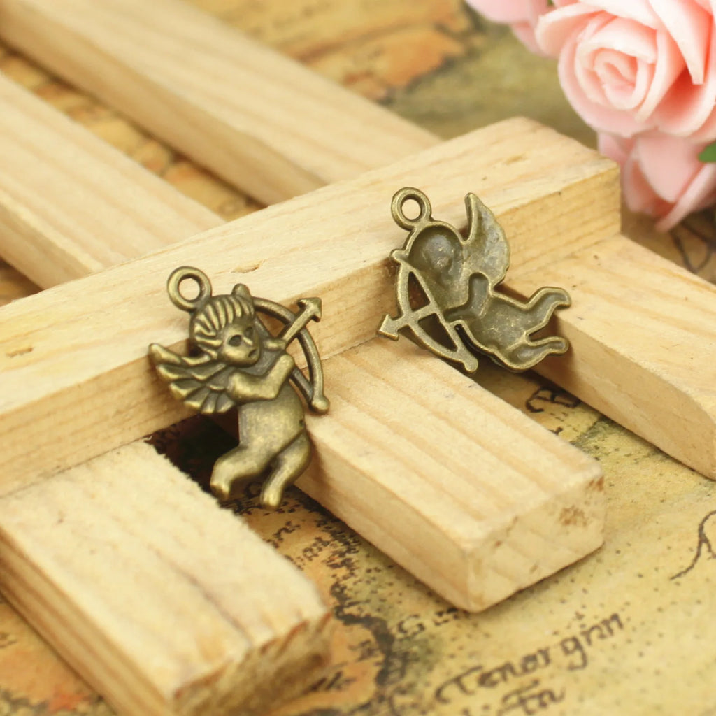 22x16MM Antique Silver Zinc Alloy Cupid Arrow Charm Pendant for DIY Necklace Bracelet Jewelry Making