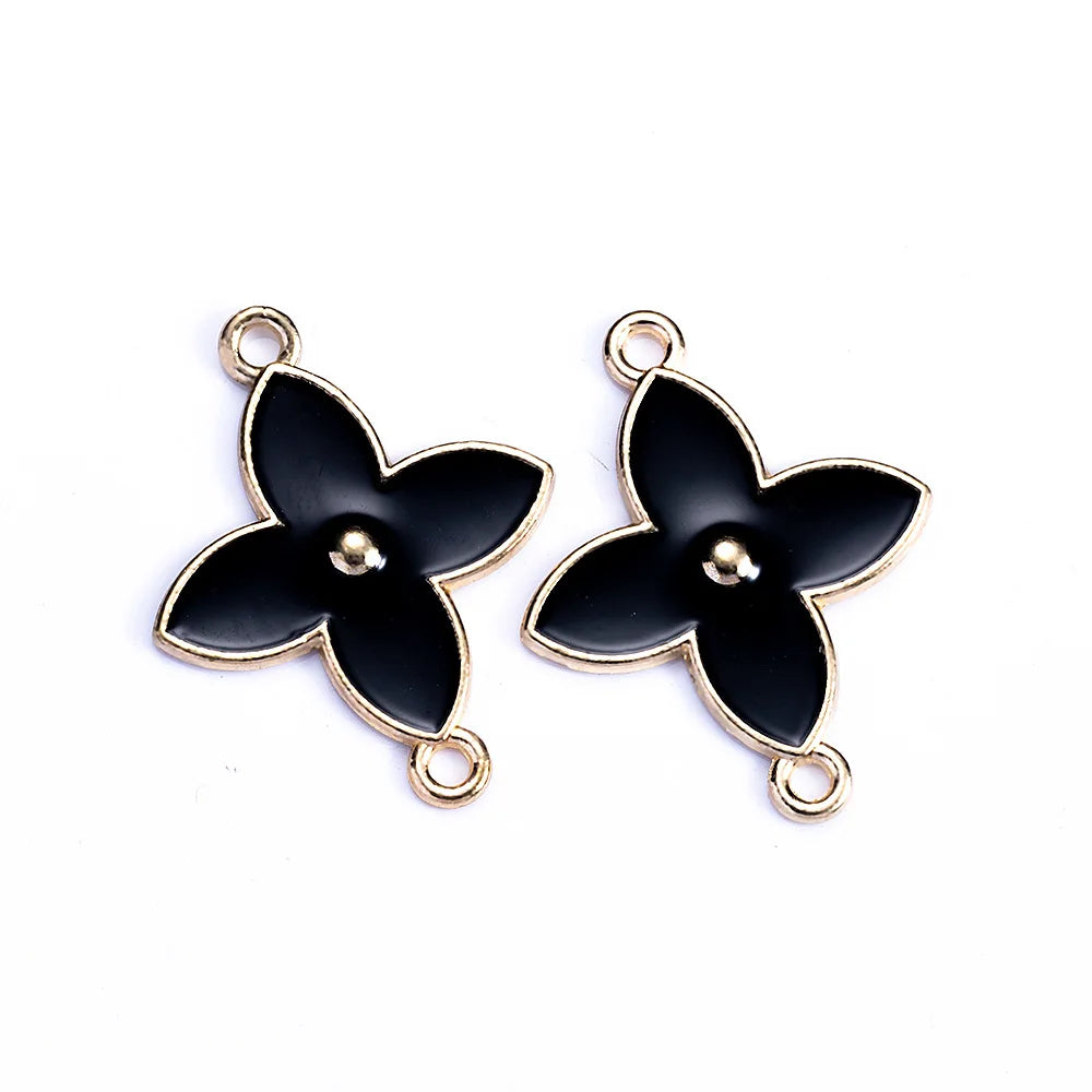 27x21mm Zinc Alloy Four Leaf Clover Charm Pendant for DIY Necklace Bracelet Jewelry Making