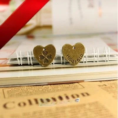 17MM Antique Silver Zinc Alloy Clover Heart Charm Pendant for DIY Necklace Bracelet Jewelry Making