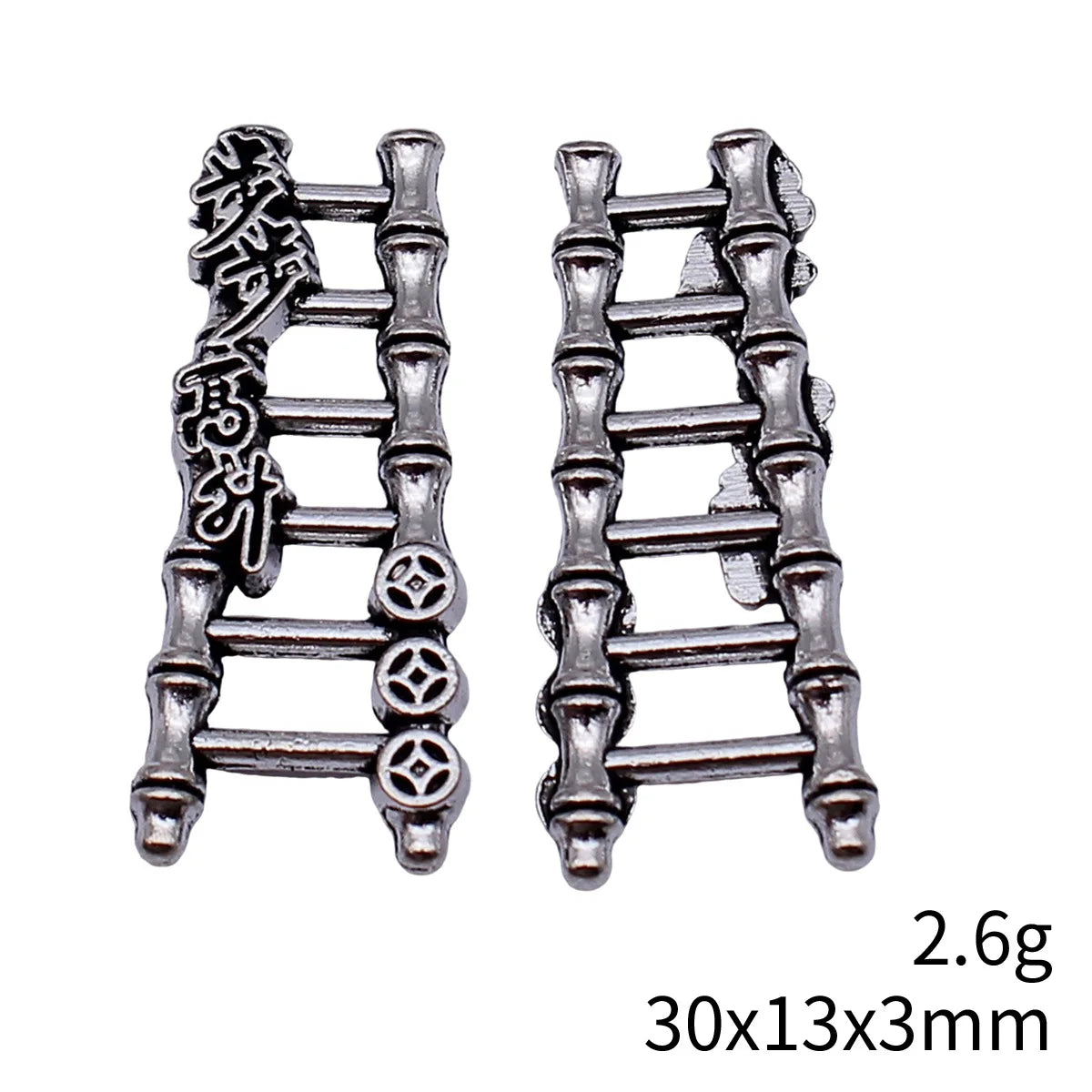 30x13x3mm 2.6g Antique Silver Zinc Alloy Ladder Charm Pendant for DIY Necklace Bracelet Making