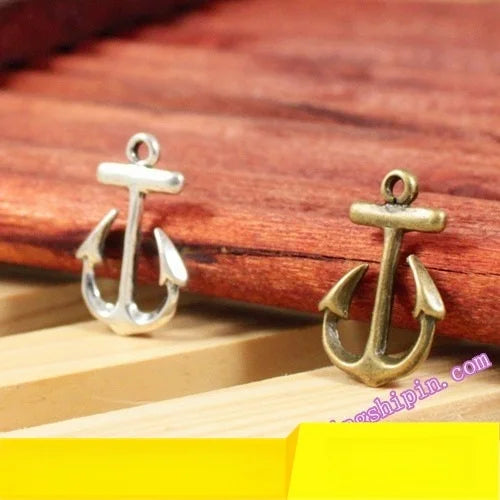 23x15MM Antique Silver Zinc Alloy Anchor Charm Pendant for DIY Necklace Bracelet Jewelry Making