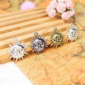34MM Antique Silver Zinc Alloy Sun Charm Pendant for DIY Necklace Bracelet Jewelry Making
