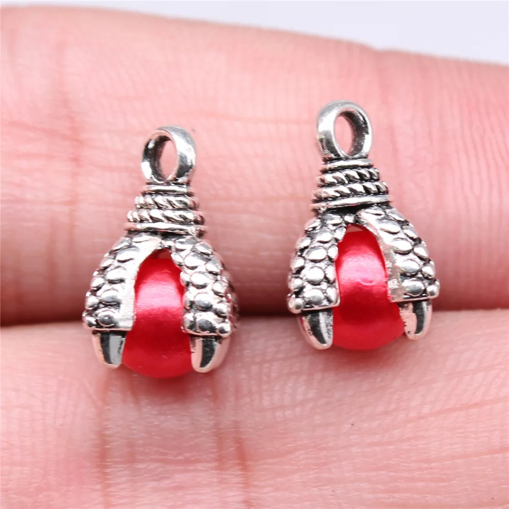10x15mm 1.2g Zinc Alloy Eagle Claw Dragon Claw Loose Metal Beads for DIY Earrings Necklace