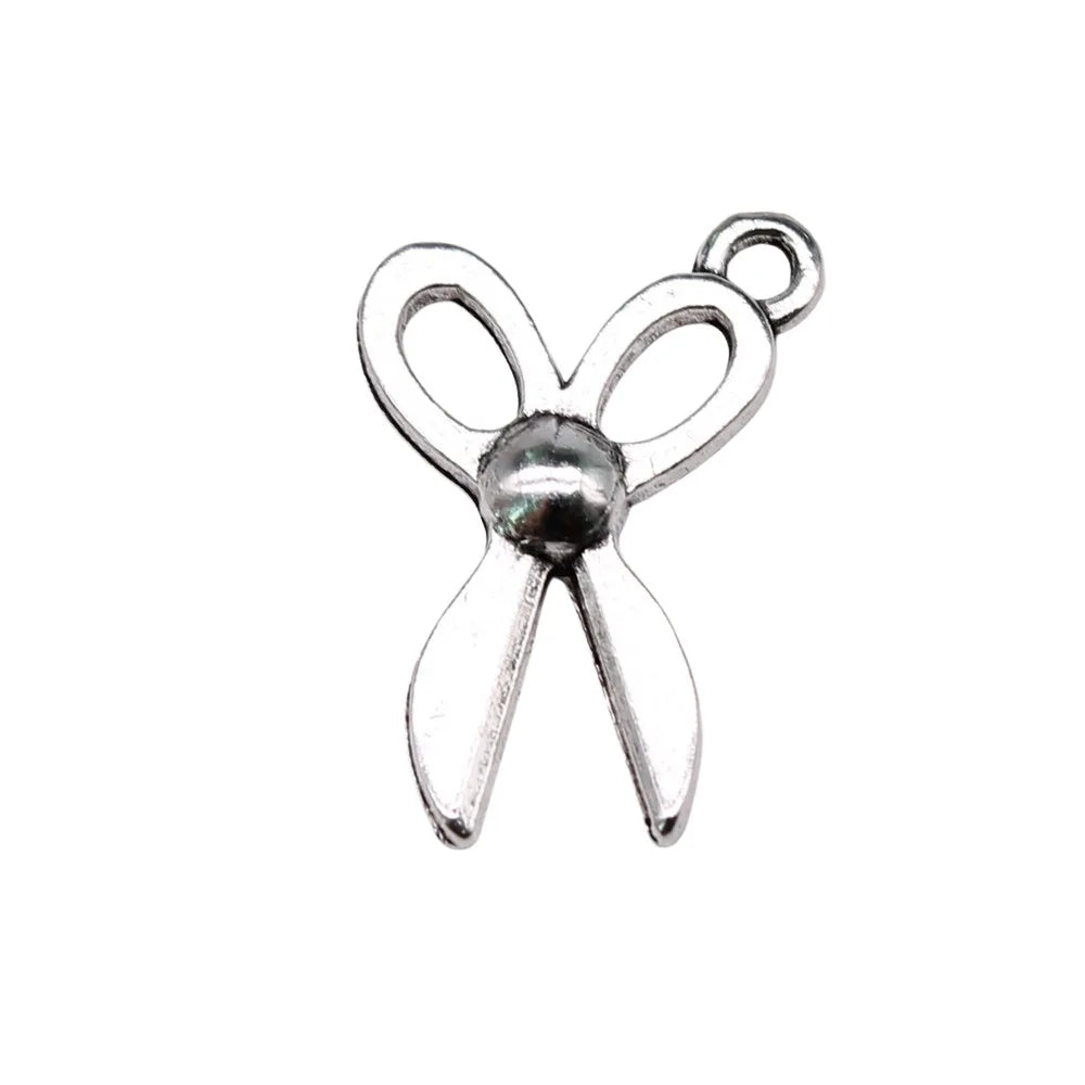 20x14mm 1g Antique Silver Zinc Alloy Scissors Charm Pendant for DIY Jewelry Making