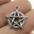 19x18mm 1.5g Antique Silver Zinc Alloy Pitted Five Point Star Charm Pendant for DIY Jewelry Making