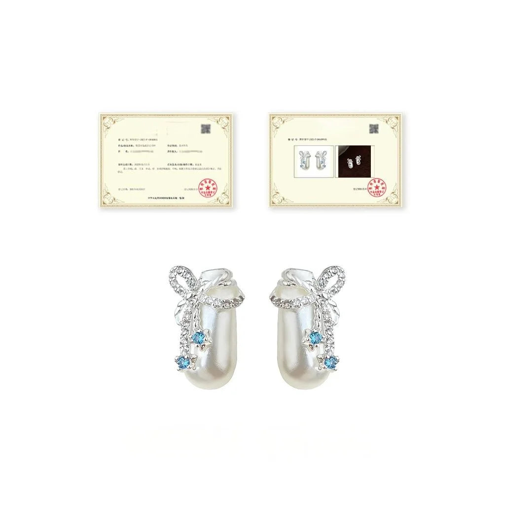 Original Design Magic Potion Bottle Geometric Copper Zircon Stud Earrings For Women