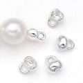 Copper Smooth Pepper Shape Crimp End Caps with Loop for DIY Bracelets Necklaces