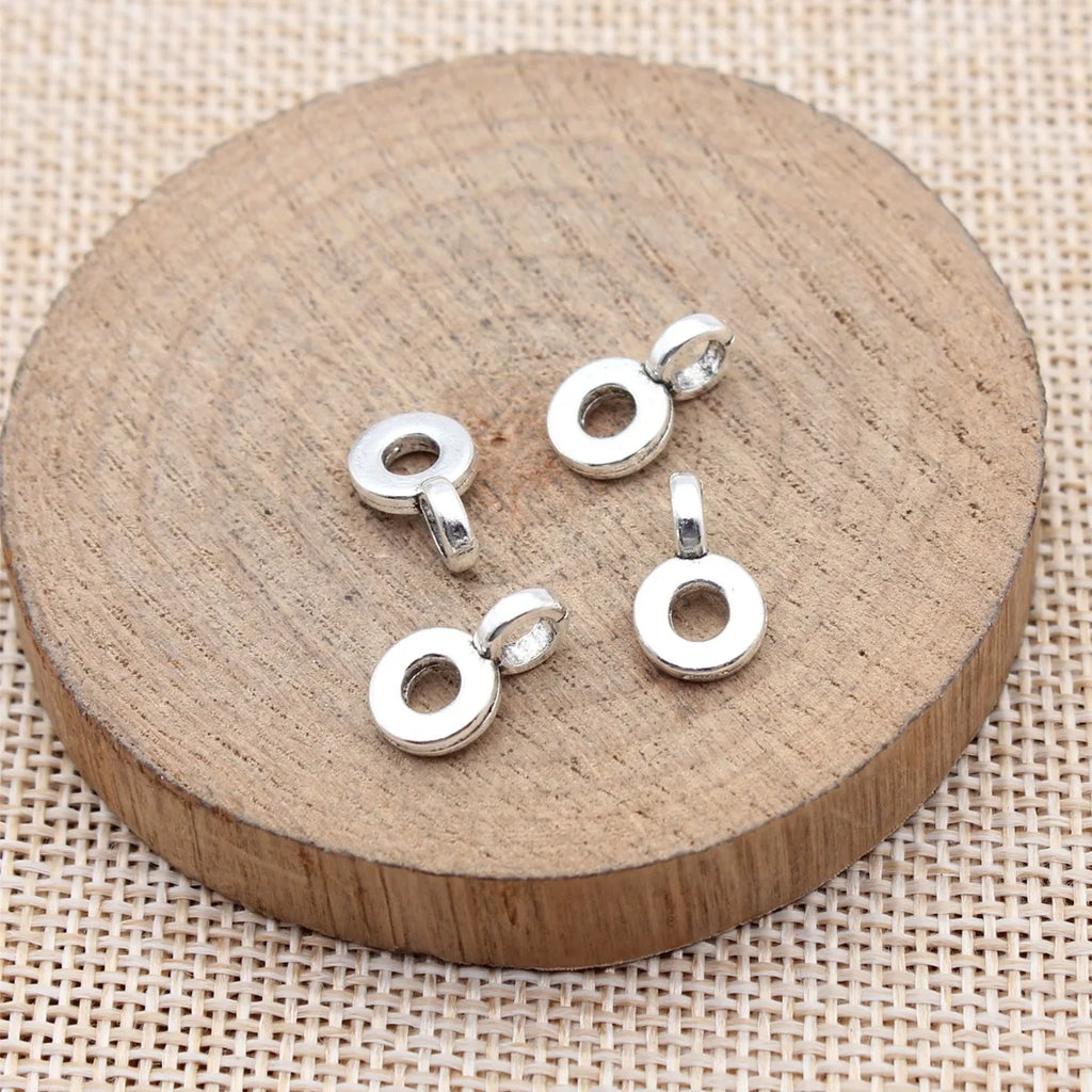 13x8x1.9mm 0.66g Antique Silver Zinc Alloy Three Hole Bail Pendant Connector for DIY Jewelry Making
