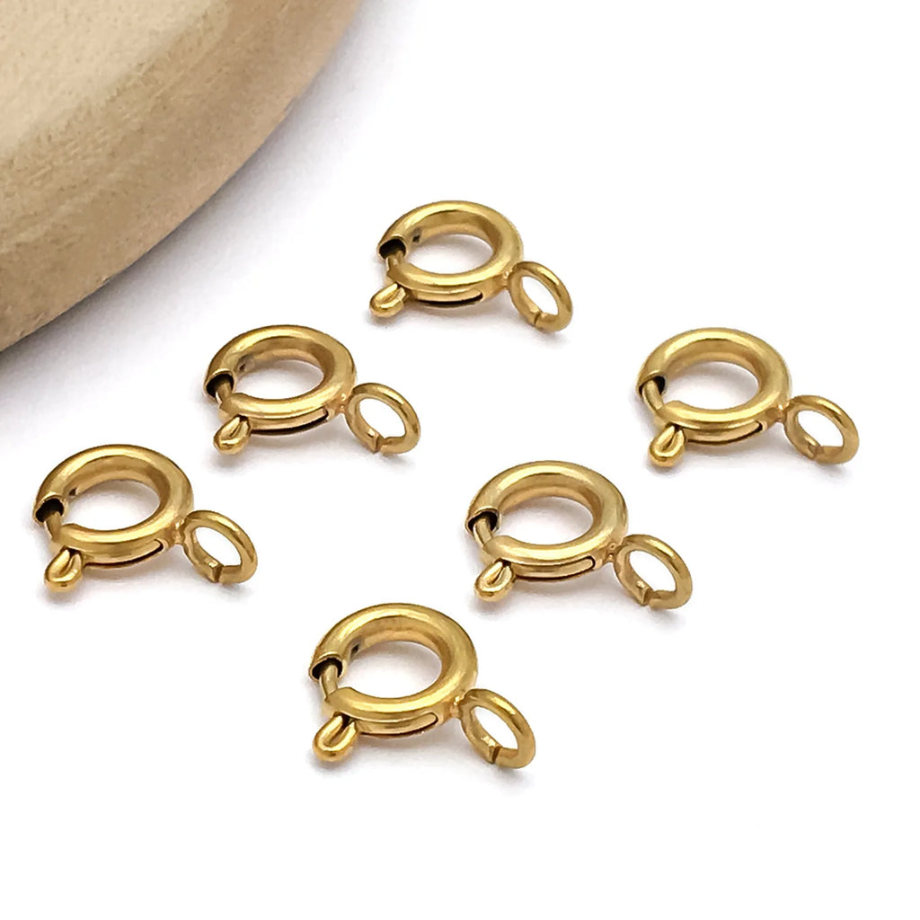 Vacuum Plated Stainless Steel Slingshot Spring Clasp Connector for DIY Necklace Jewelry