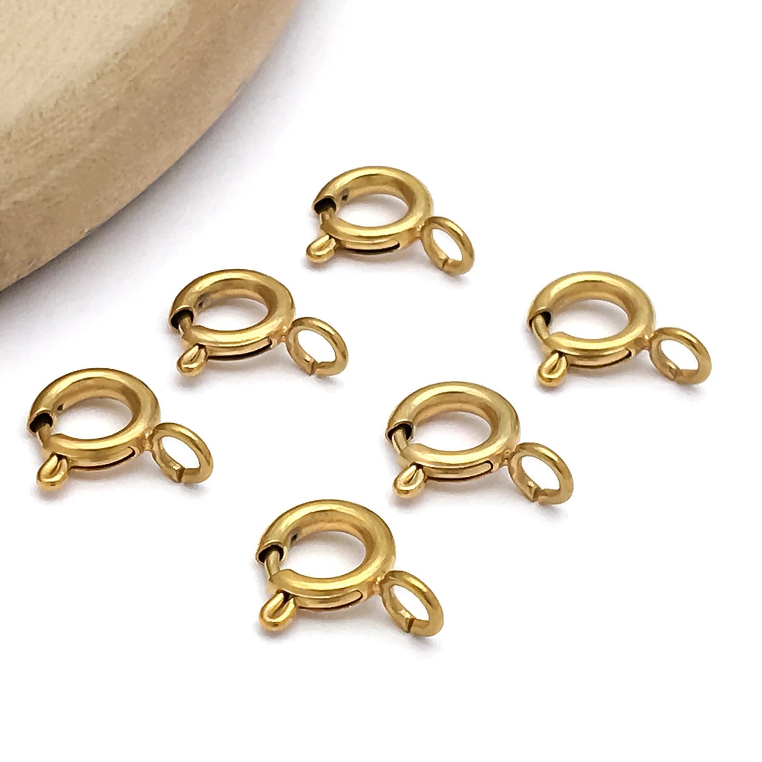 Vacuum Plated Stainless Steel Slingshot Spring Clasp Connector for DIY Necklace Jewelry