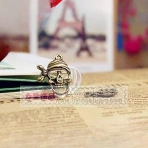 27x19MM Antique Silver Zinc Alloy Skull Charm Pendant for DIY Necklace Bracelet Jewelry Making