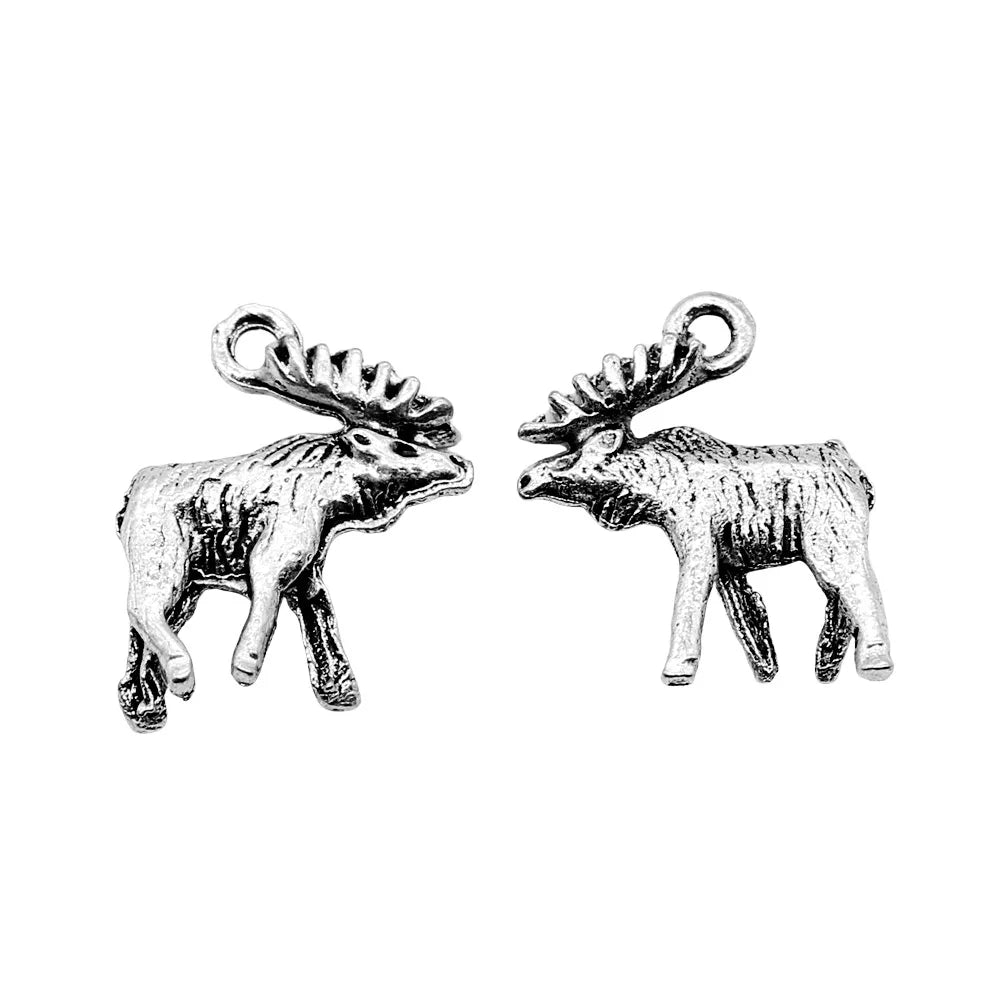 18x16mm 1.6g Antique Silver Zinc Alloy Dinosaur Charm Pendant for Handmade Necklace Bracelet Making