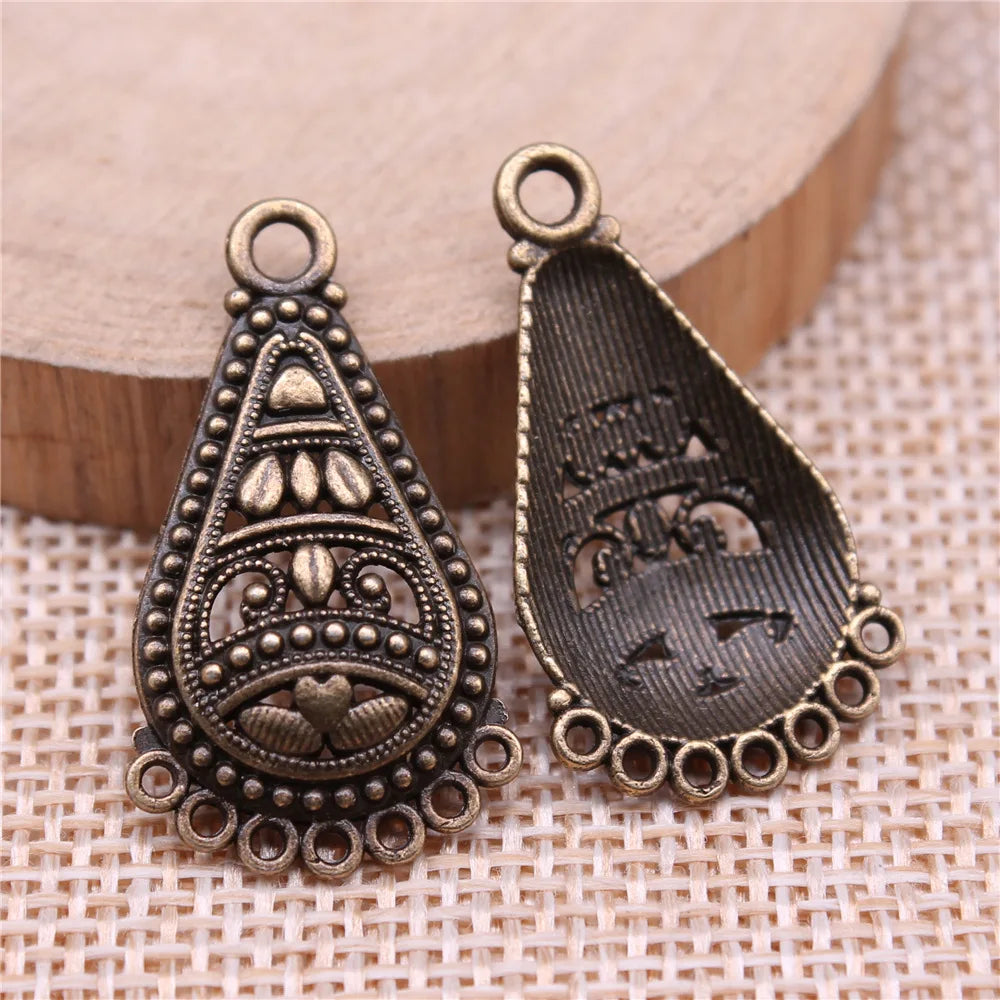 17x30mm 1.6g Multi Color Zinc Alloy Geometric Earring Connector Charms for DIY Jewelry Making