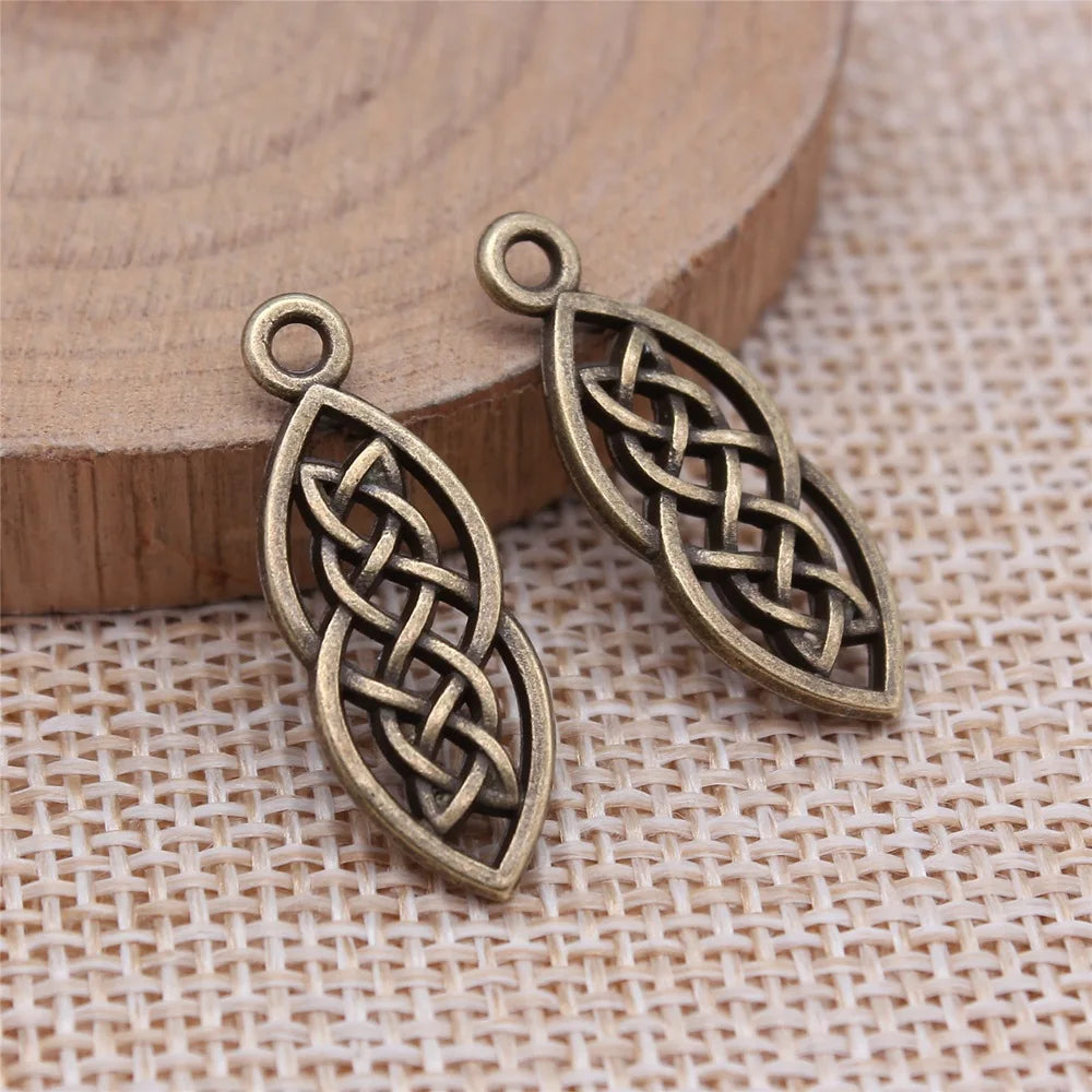 10x26mm 1.4g Multicolor Zinc Alloy Irish Knot Charm Pendant for DIY Necklace Bracelet Making