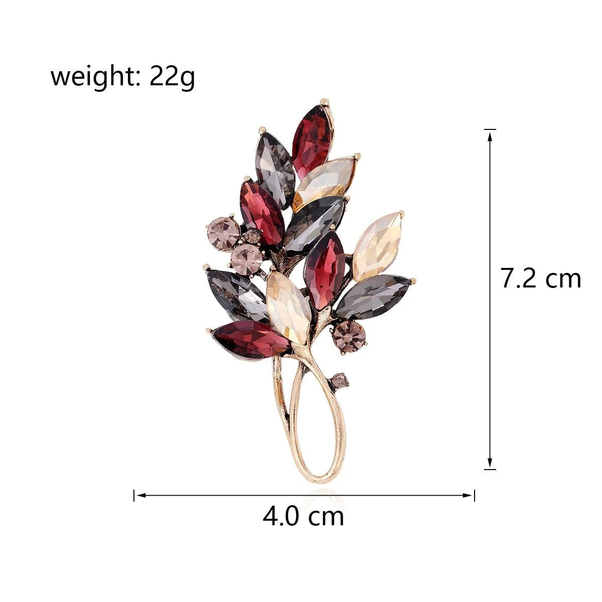 Elegant Crystal Wheat Bouquet Brooch, Alloy Rhinestone Floral Lapel Pin Corsage For Suit Accessory Gift