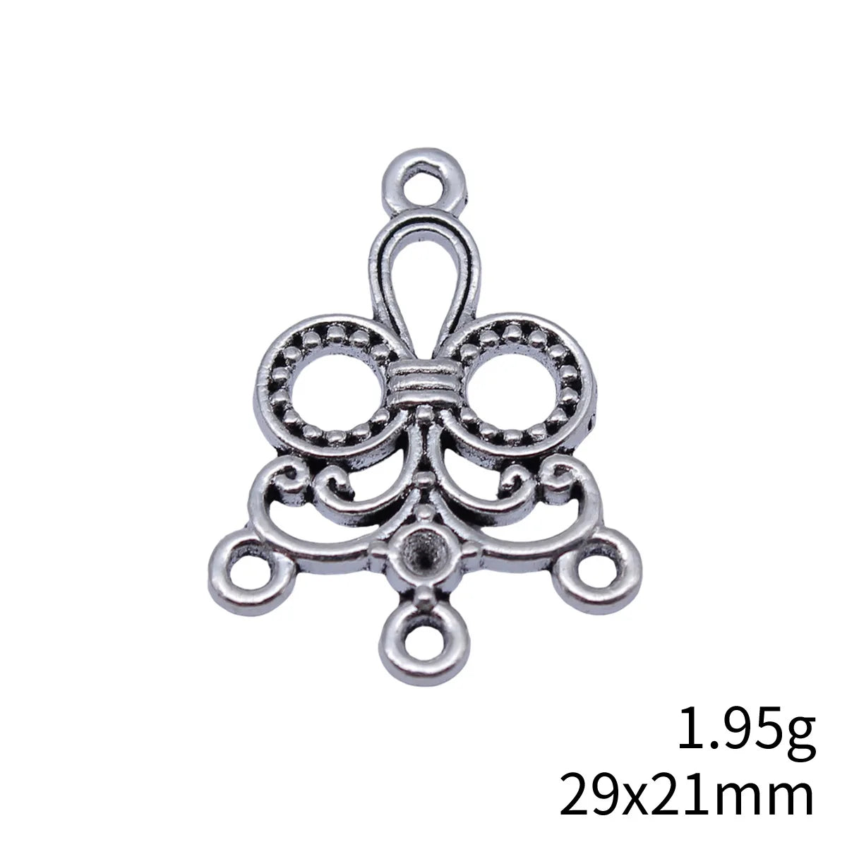29x21mm 1.95g Multicolor Zinc Alloy Earring Connector Charm for DIY Handmade Dangle Earring Making