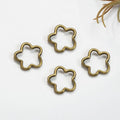 15MM Antique Silver Zinc Alloy Flower Hollow Charm Pendant for DIY Necklace Bracelet Jewelry Making