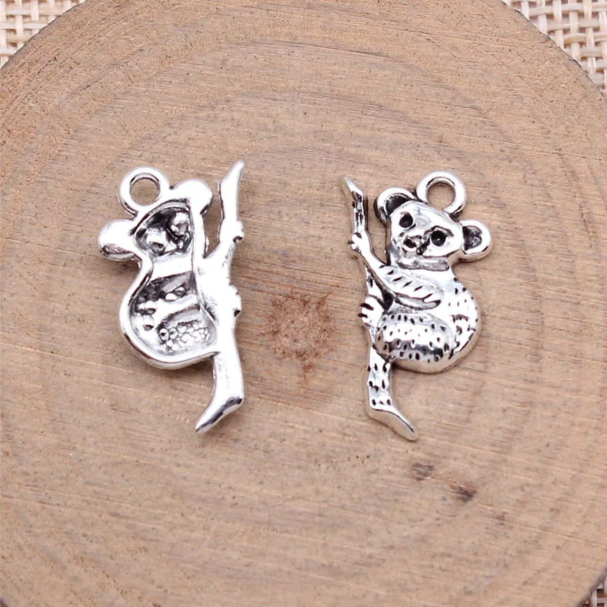 22x13mm 1.5g Antique Silver Zinc Alloy Koala Bear Charm Pendant for DIY Necklace Bracelet Jewelry Making