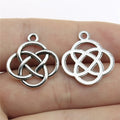 22x20mm 1.5g Multicolor Zinc Alloy Chinese Knot Charm Pendant for DIY Necklace Bracelet Making