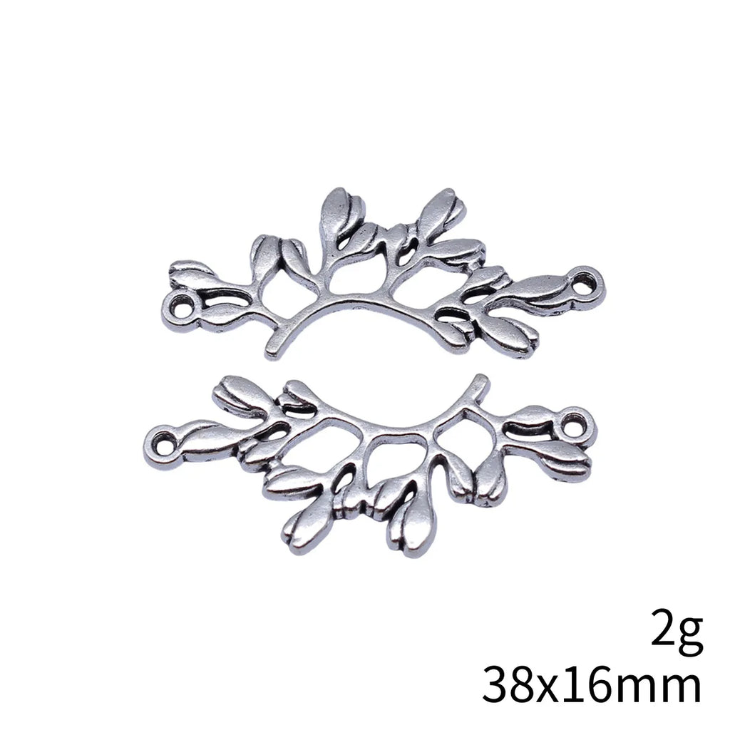 38x16mm 2g Antique Silver Zinc Alloy Tree Branch Connector Charm for DIY Necklace Jewelry Making