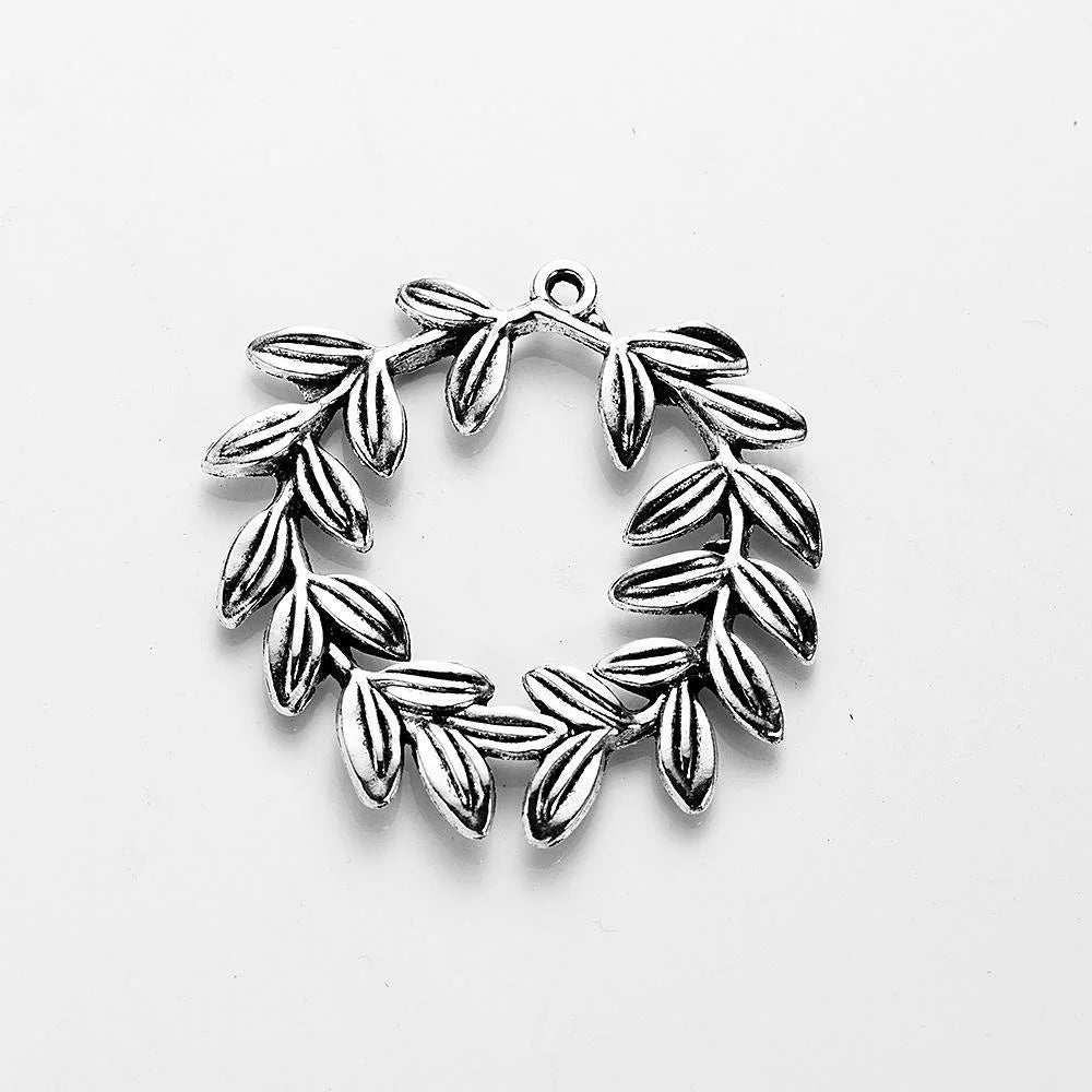 40x39MM Zinc Alloy Leaf Hollow Charm Pendant for DIY Necklace Bracelet Jewelry Making