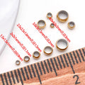 Stainless Steel Gold Plated Clip-On Flat Spacer Bead for Bracelet Necklace Making