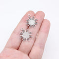 21x17mm 1.3g Antique Silver Zinc Alloy Sunflower Charm Pendant for DIY Necklace Bracelet Making
