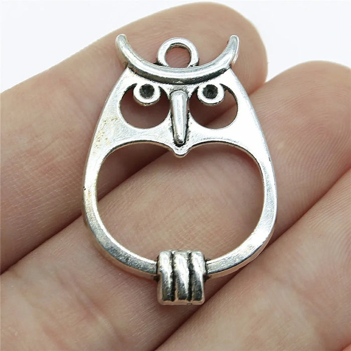 34x24mm 2.7g Multicolor Zinc Alloy Owl Cat Charm Pendant for DIY Bracelet Necklace Jewelry Making
