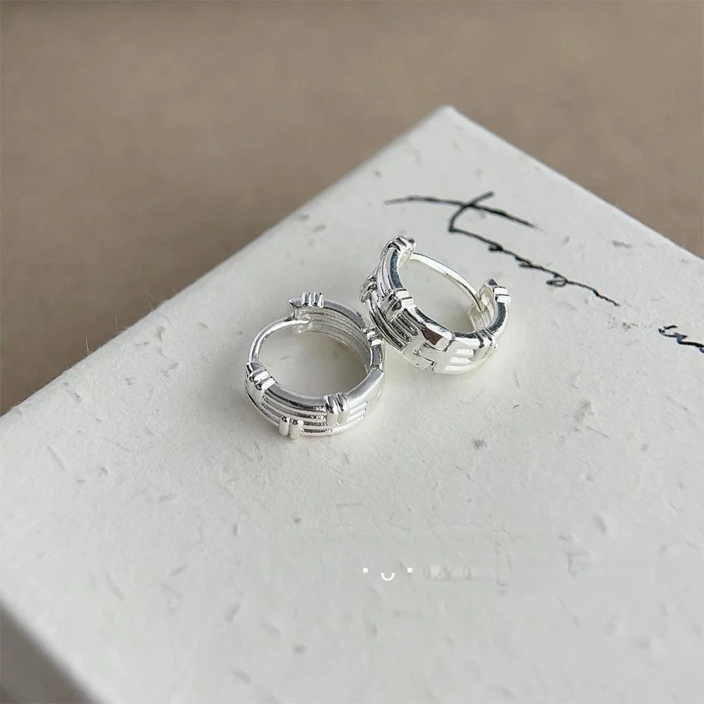 Light Luxury Minimalist Copper Rope Knot Hoop Drop Earrings for Women