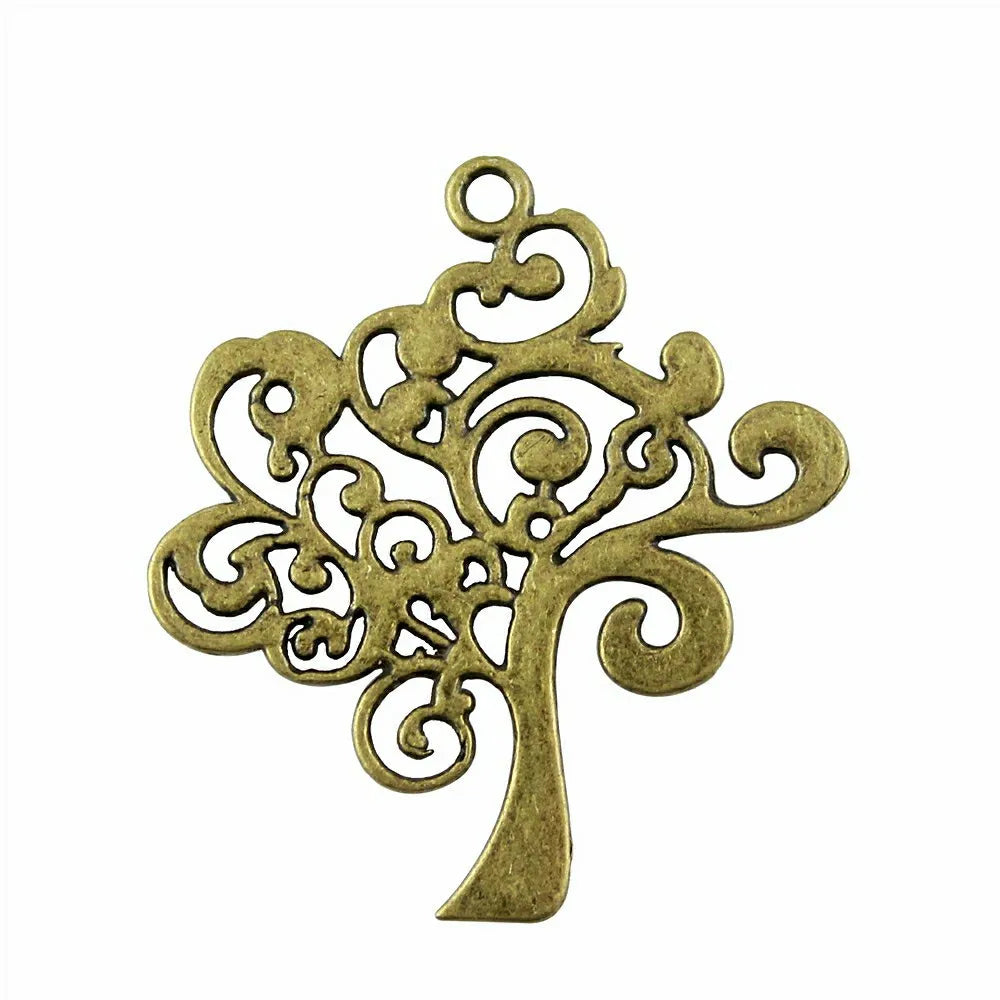 42x37mm 4.3g Multicolor Zinc Alloy Tree of Life Charm Pendant for Necklace Bracelet Jewelry Making