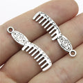 35x9mm 1.1g Antique Silver Zinc Alloy Comb Charm Pendant for DIY Bracelet Necklace Making