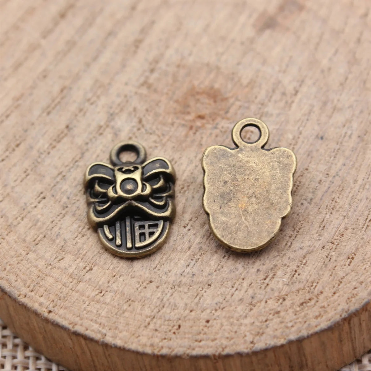 16x10mm 1.45g Multicolor Zinc Alloy Chinese Fu Lion Dance Charm Pendant for Necklace Bracelet Jewelry Making
