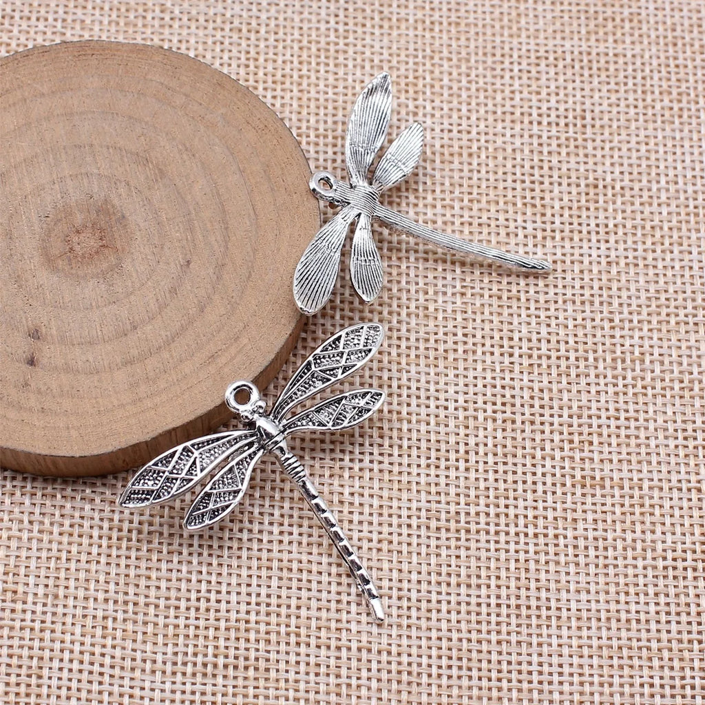 43x38mm 3.1g Antique Silver Zinc Alloy Dragonfly Charm Pendant for DIY Necklace Bracelet Jewelry Making