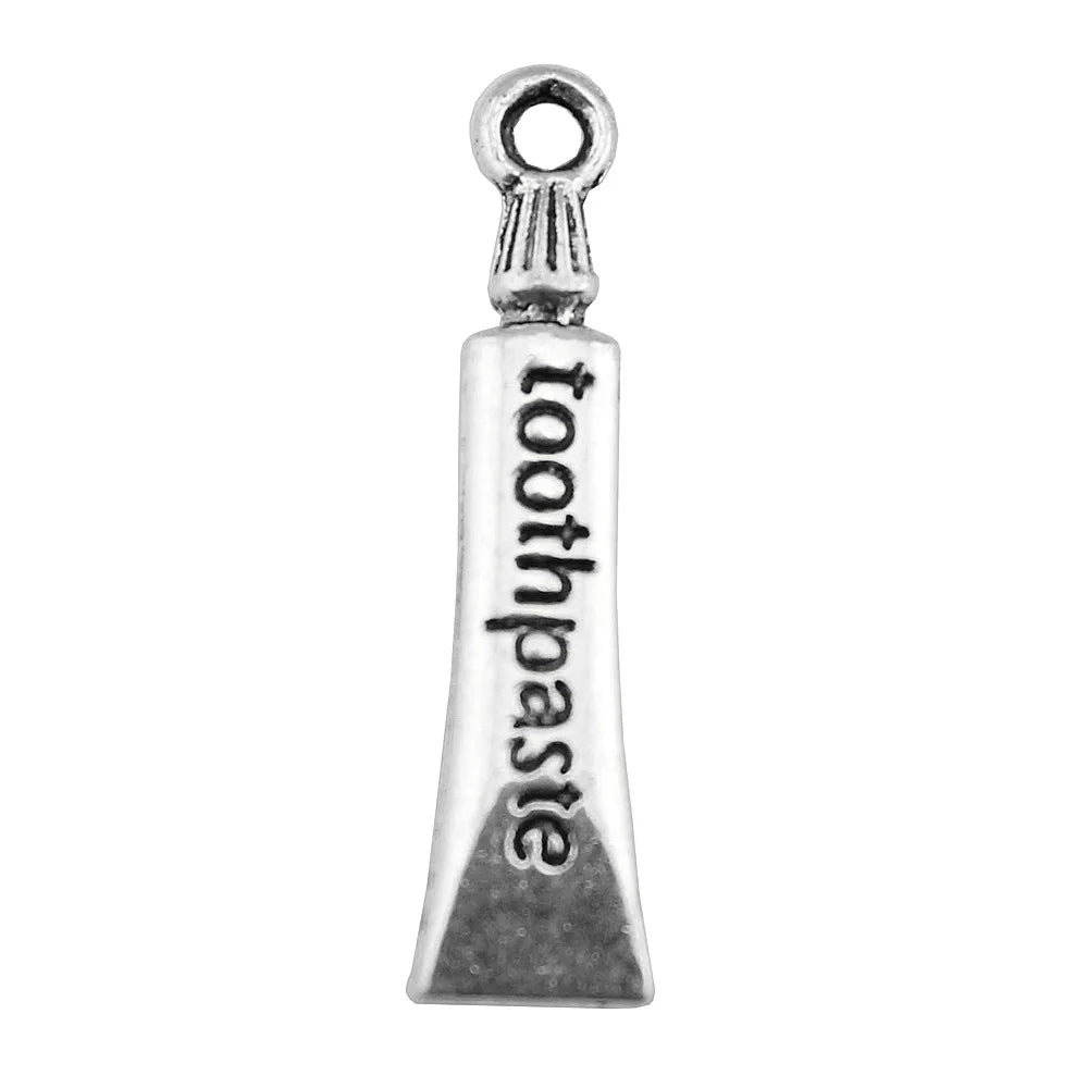 28x6mm 1.3g Multicolor Zinc Alloy Toothpaste Charm Pendant for DIY Bracelet Necklace Jewelry Making