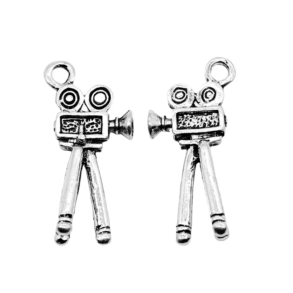 13x28mm 2.5g Antique Silver Zinc Alloy Movie Projector Charm Pendant for DIY Film Theme Jewelry Making
