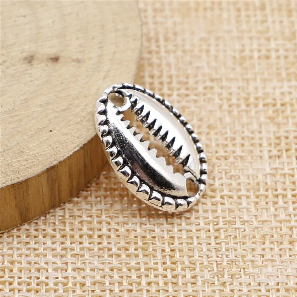 16x22mm 2.7g Antique Silver Zinc Alloy Shell Connector Charm for DIY Bracelet Necklace Jewelry Making