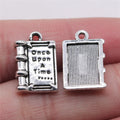 12x18mm 1.7g Zinc Alloy Once Upon A Time Story Book Charm Pendant for DIY Necklace Jewelry Making
