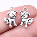 17x11mm 1.31g Antique Silver Zinc Alloy Dog Charm Pendant for DIY Necklace Bracelet Jewelry Making