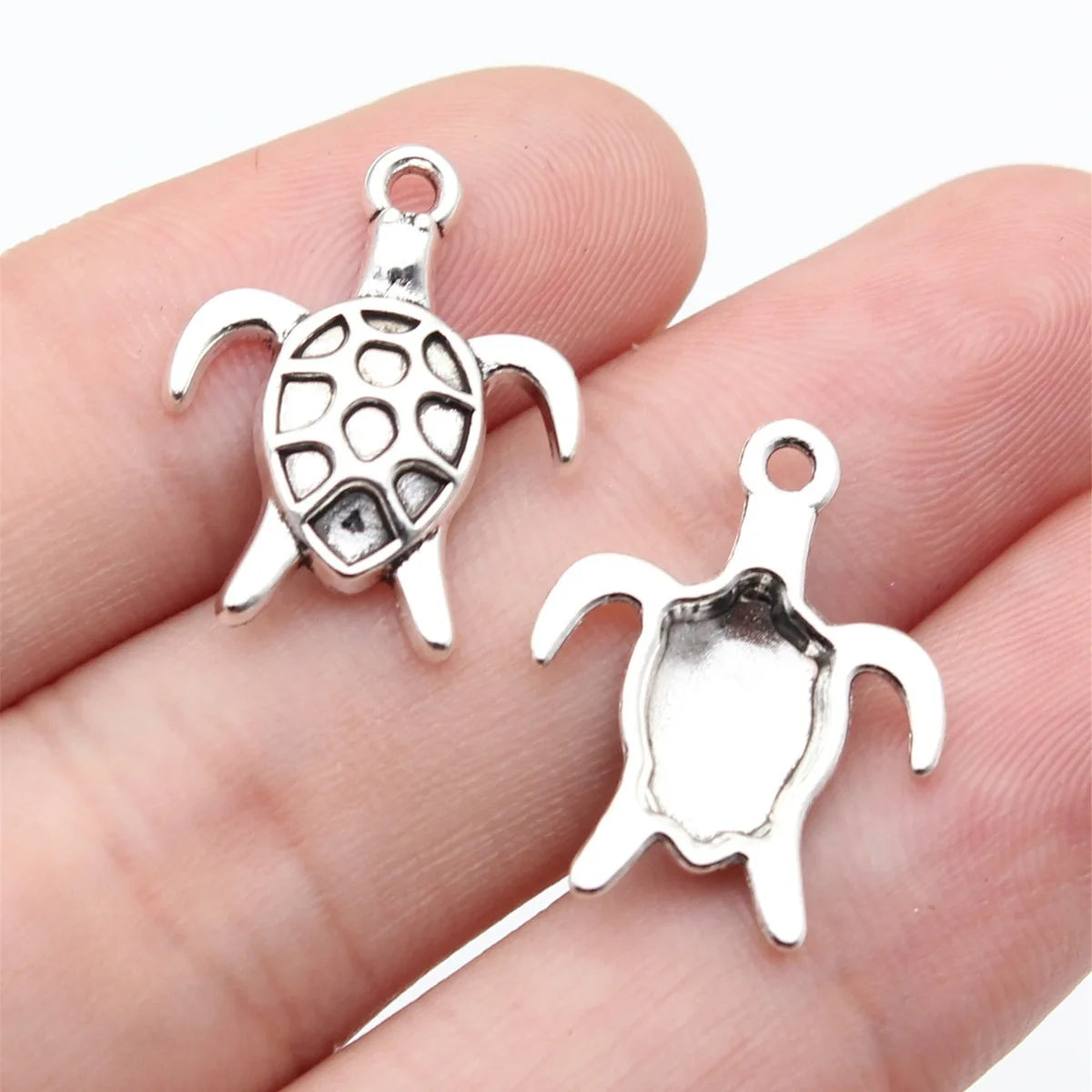 20x16mm 1g Antique Silver Zinc Alloy Sea Turtle Charm Pendant for DIY Bracelet Necklace Jewelry