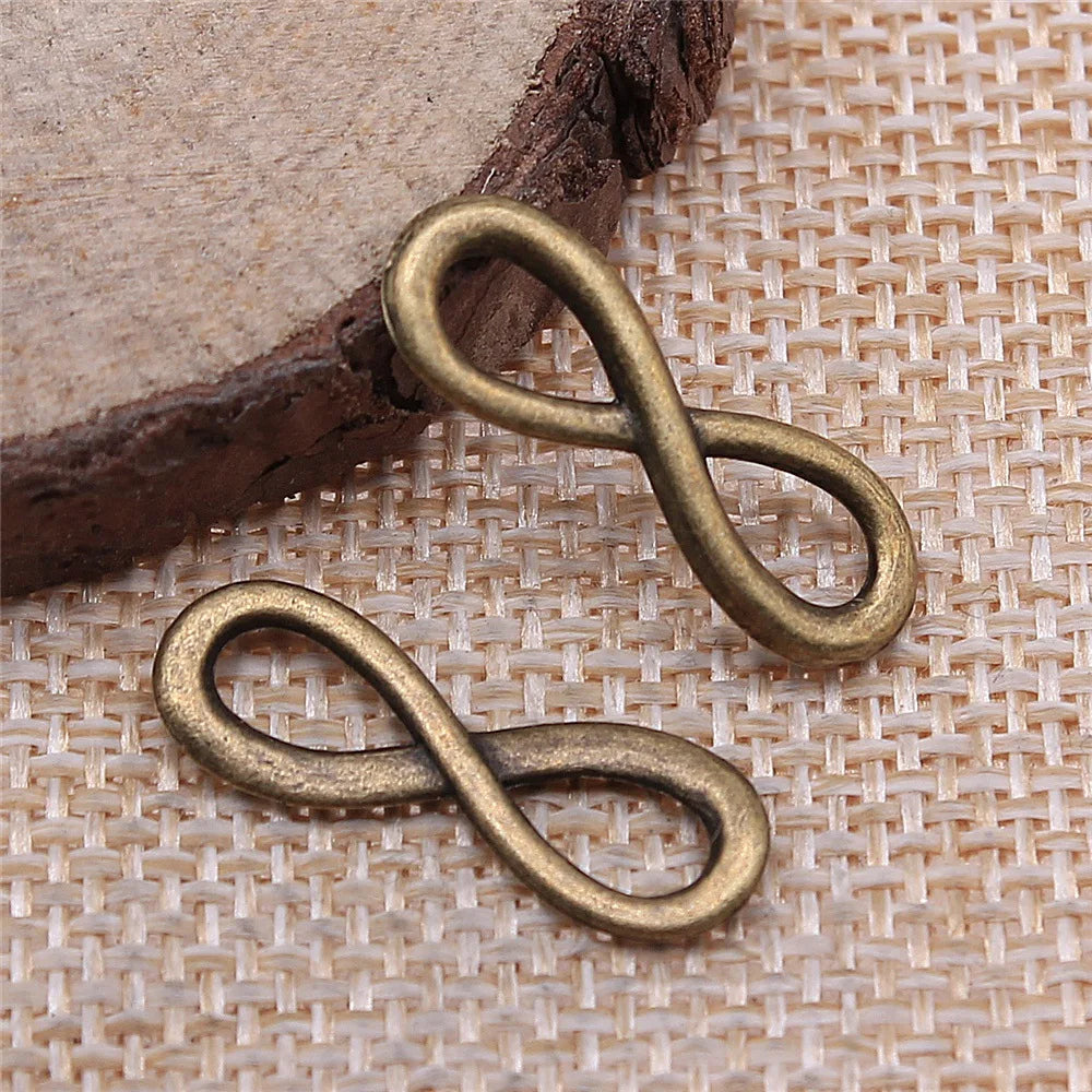 8x23mm 0.7g Multicolor Zinc Alloy Infinity Symbol Connector Charm for DIY Bracelet Jewelry Making