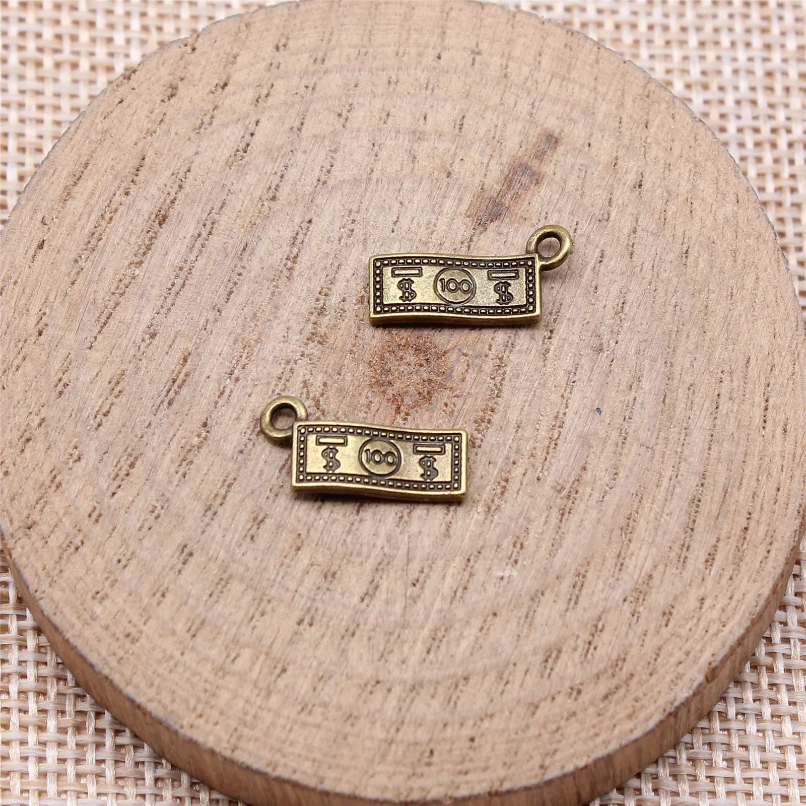 7x15mm 0.68g Multicolor Zinc Alloy Dollar Money Charm Pendant for DIY Necklace Bracelet Making