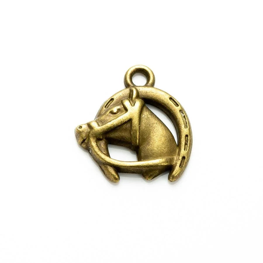 18x16MM Antique Silver Zinc Alloy Horse Charm Pendant for DIY Necklace Bracelet Jewelry Making