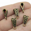 15x7x6mm 1g Multicolor Zinc Alloy Triangle Carved Bail Connector Charm for DIY Pendant Making