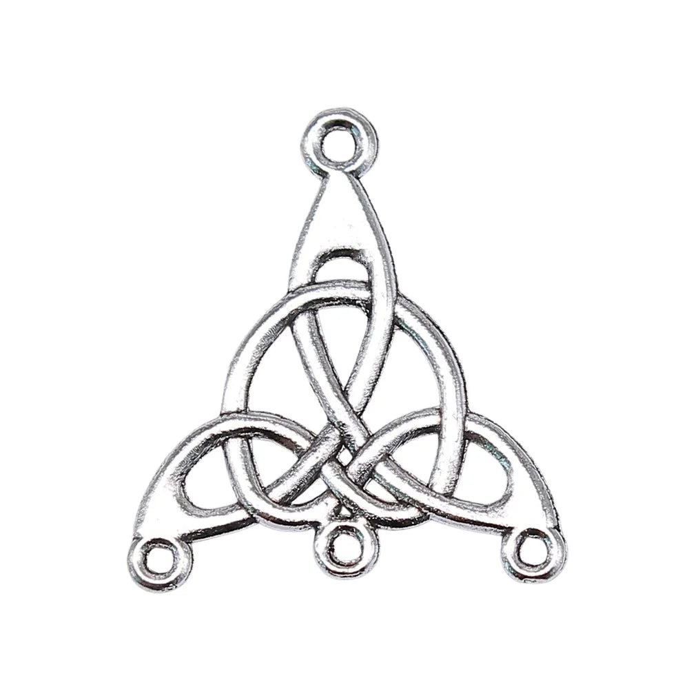 25x29mm 1.4g Antique Silver Zinc Alloy Openwork Earring Connector Charms for DIY Earring Making