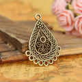 42x31MM Antique Silver Zinc Alloy Teardrop Charm Pendant for DIY Necklace Bracelet Jewelry Making