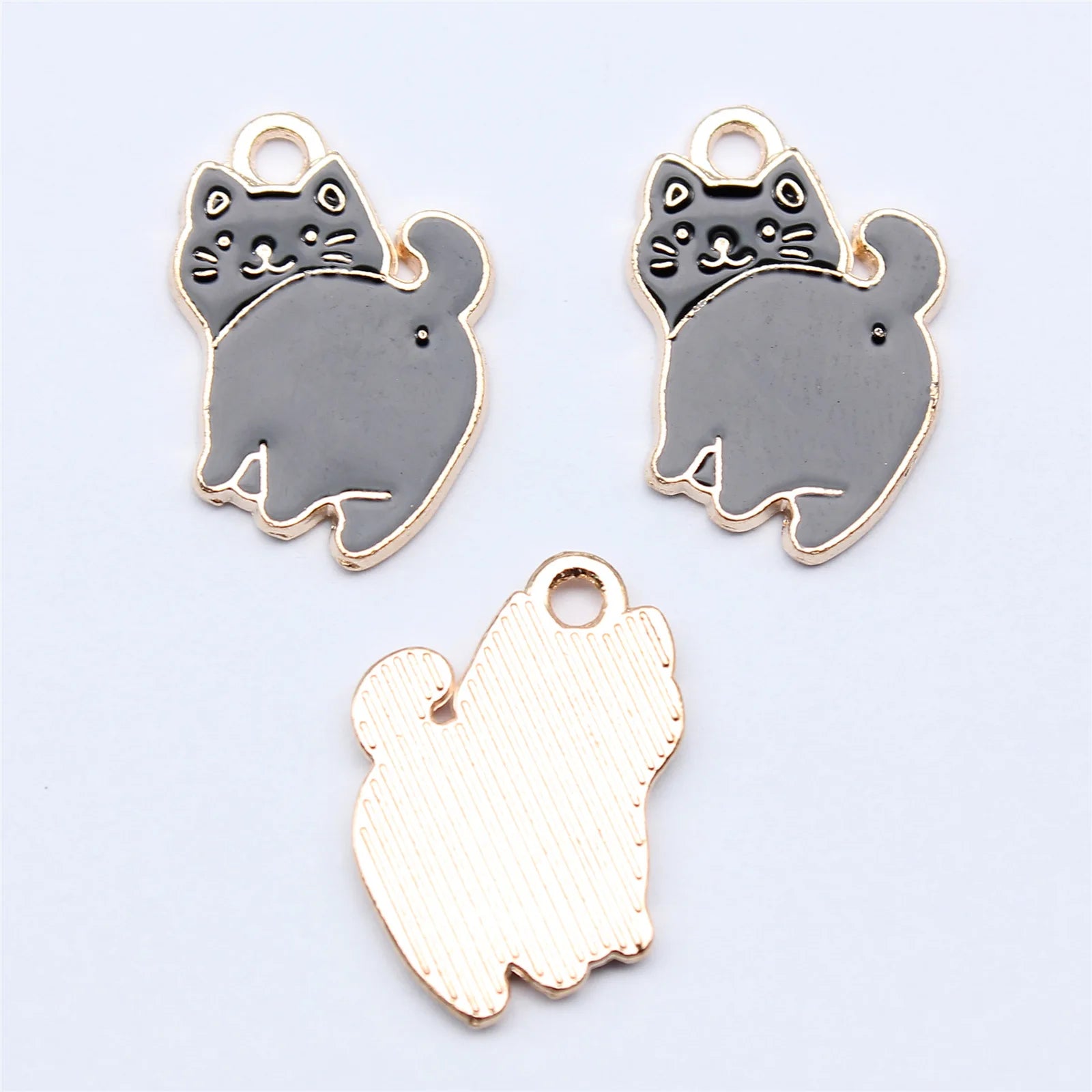 17x14mm 1.4g Zinc Alloy Cute Cat Charm Pendant for DIY Necklace Bracelet Jewelry Making