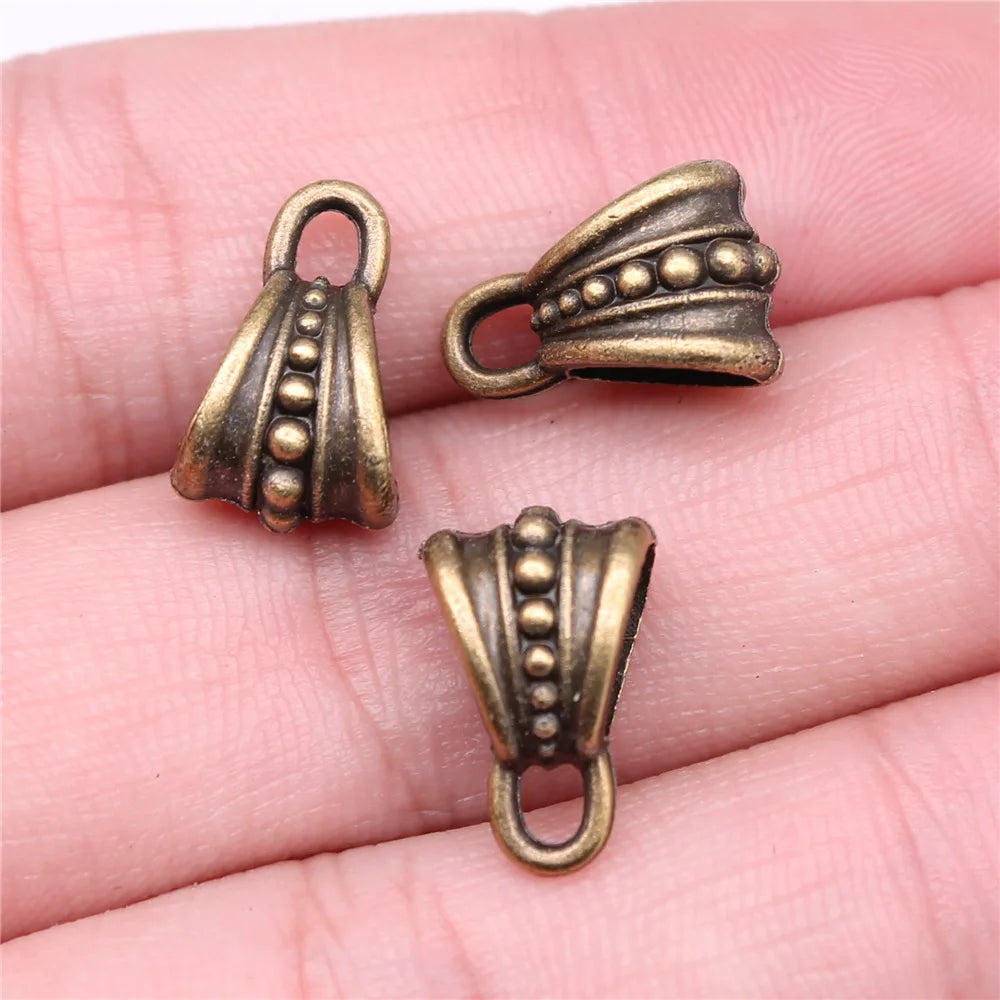 16x10mm 1.2g Multi-Color Zinc Alloy Pendant Bail Connectors for DIY Necklace Charm Jewelry Making