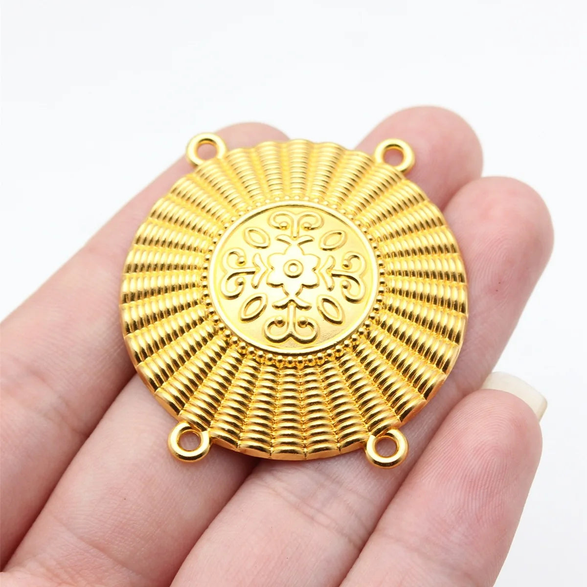 43x40mm 7.2g Multicolor Zinc Alloy 4 Hole Connector Charm for Body Chain Waist Chain Jewelry Making