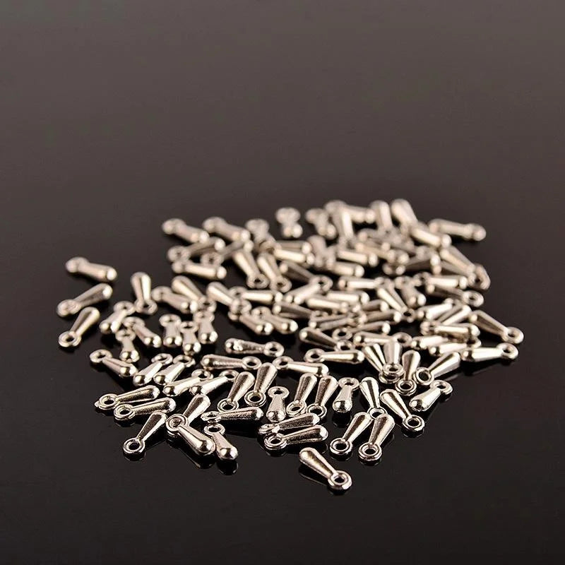 6x3MM Zinc Alloy Teardrop Charm Pendant for DIY Necklace Bracelet Jewelry Making
